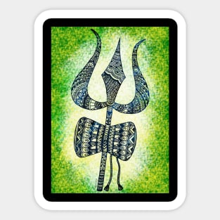 Shiva's Trident - Textured Sticker